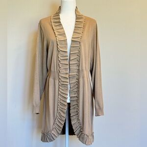 Long Cardigan Camel Rayon